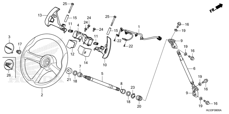 STEERING WHEEL/STEERING SHAFT