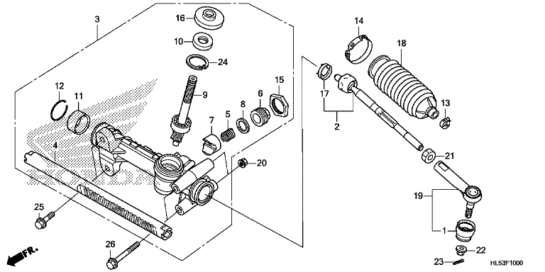STEERING GEAR BOX/TIE ROD