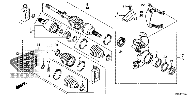 FRONT KNUCKLE/FRONT DRIVESHAFT