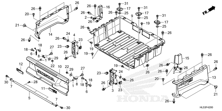 BED PLATE/REAR GATE