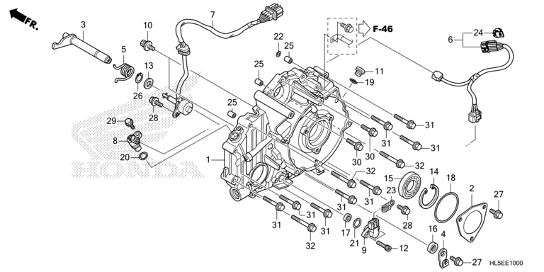 REAR CRANKCASE COVER