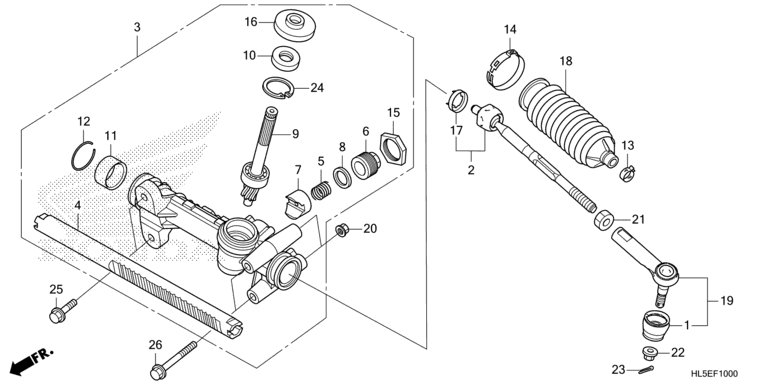 STEERING GEAR BOX/TIE ROD