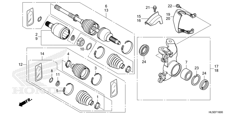 FRONT KNUCKLE/FRONT DRIVESHAFT