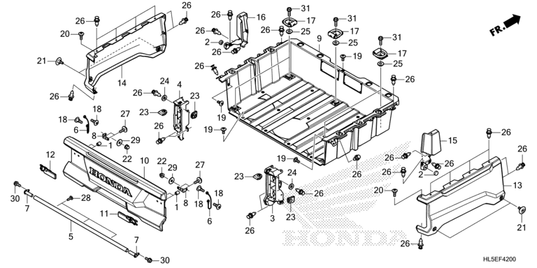 BED PLATE/REAR GATE