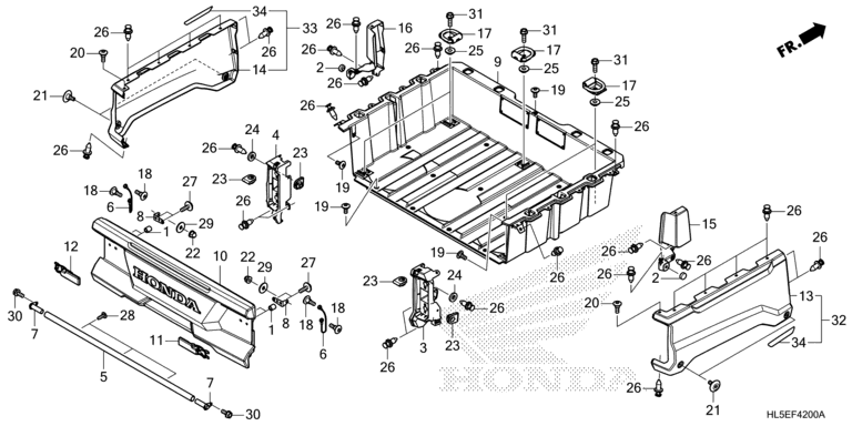 BED PLATE/REAR GATE