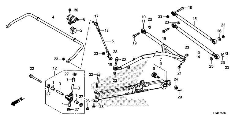REAR ARM/REAR STABILIZER (SXS1000S2R)