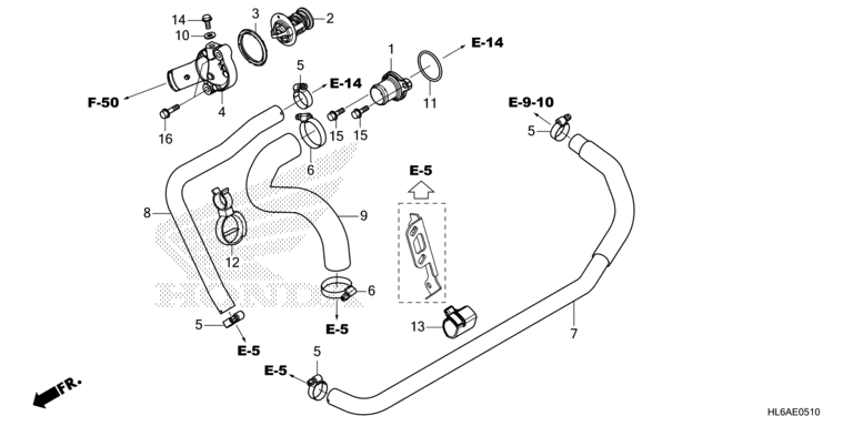 WATER HOSE/THERMOSTAT