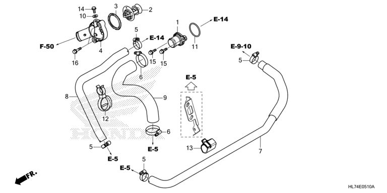 WATER HOSE/THERMOSTAT