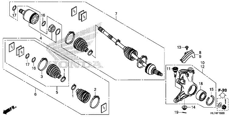 FRONT KNUCKLE/FRONT DRIVESHAFT