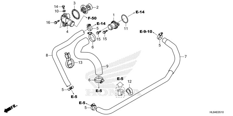 WATER HOSE/THERMOSTAT