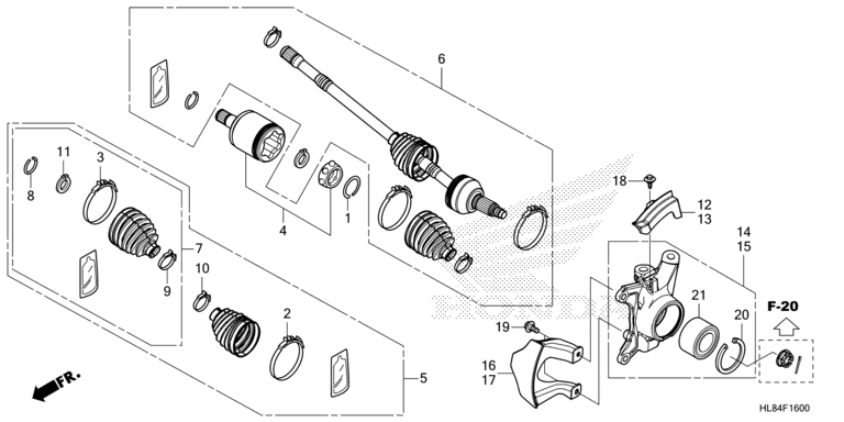 FRONT KNUCKLE/FRONT DRIVESHAFT
