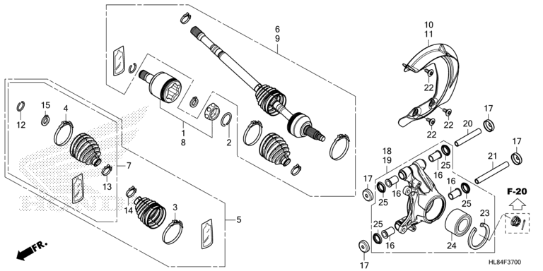 REAR KNUCKLE/REAR DRIVESHAFT