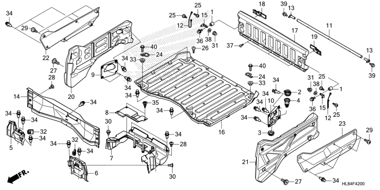 BED PLATE/REAR GATE
