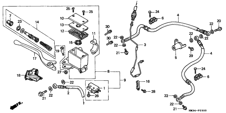 FR. BRAKE MASTER CYLINDER
