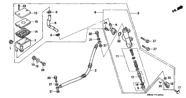 RR. BRAKE MASTER CYLINDER