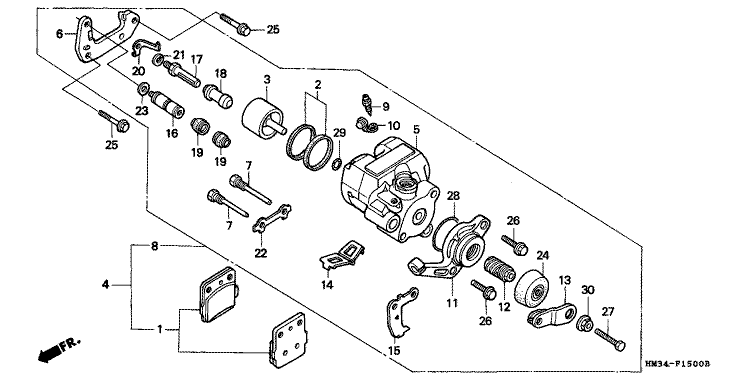 REAR BRAKE CALIPER