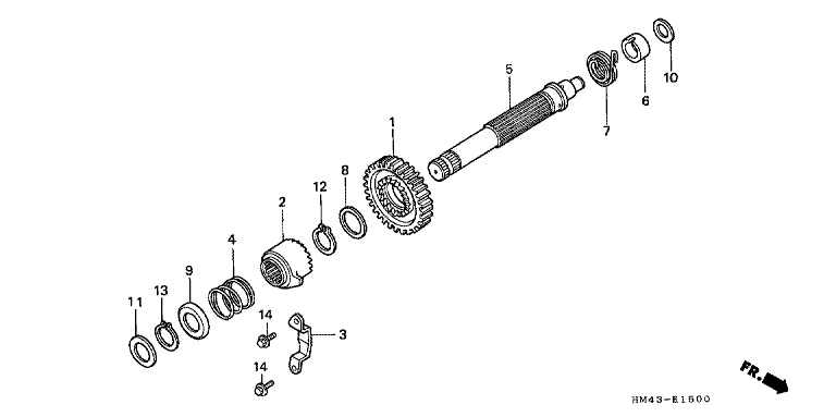 KICK STARTER SPINDLE