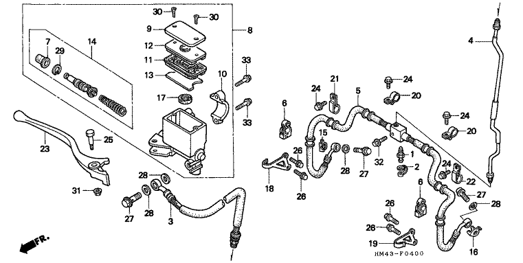 FR. BRAKE MASTER CYLINDER
