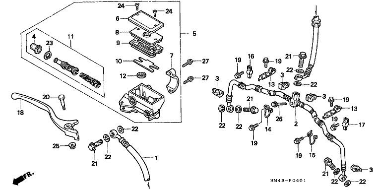 FR. BRAKE MASTER CYLINDER