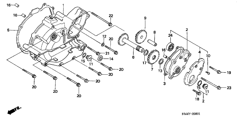 LEFT CRANKCASE COVER (2)