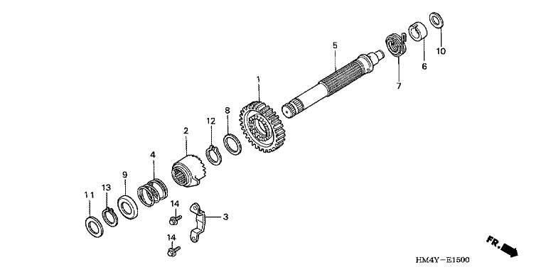 KICK STARTER SPINDLE