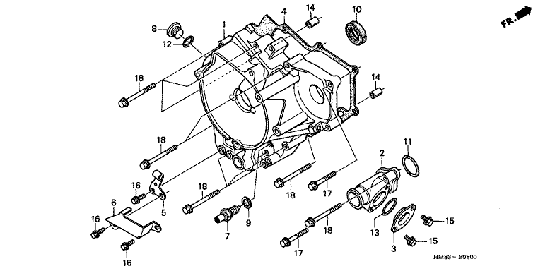 REAR CRANKCASE COVER