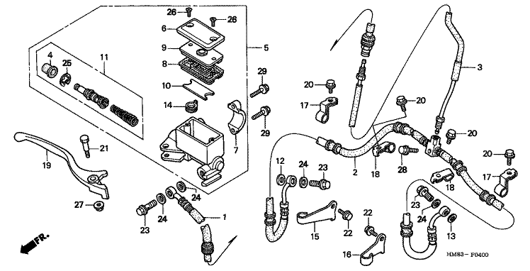 FR. BRAKE MASTER CYLINDER