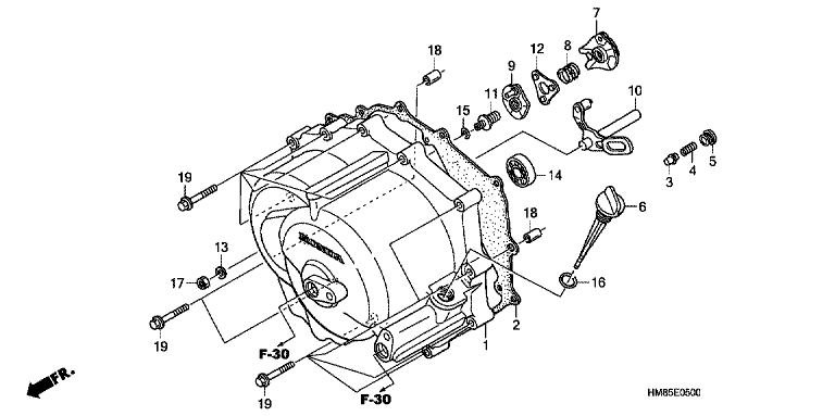 FRONT CRANKCASE COVER (TRX250TM)