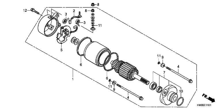 STARTING MOTOR (TRX250TMC/D,TRX250TEC/D)