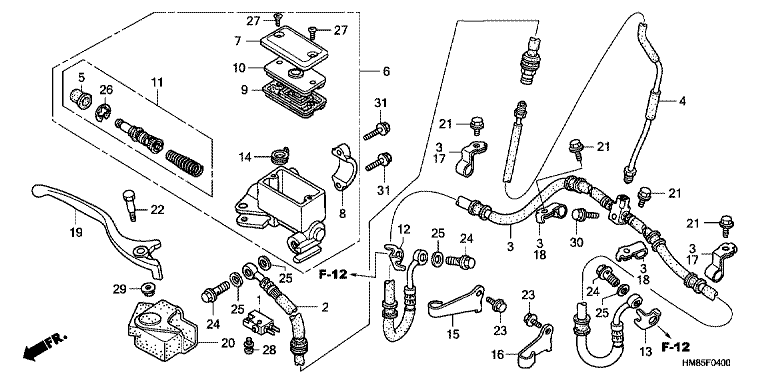 FR. BRAKE MASTER CYLINDER