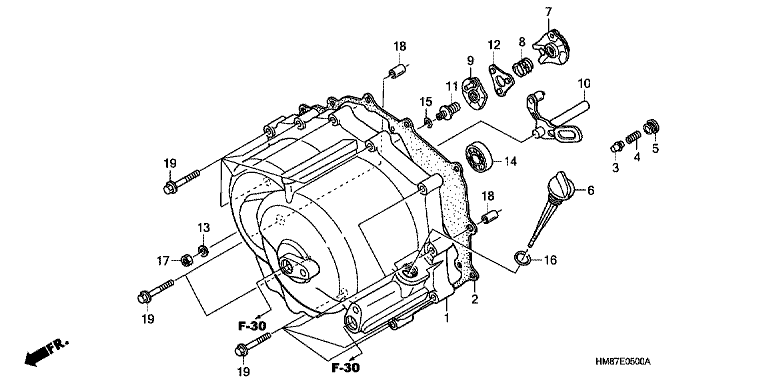 FRONT CRANKCASE COVER (TRX250TM)