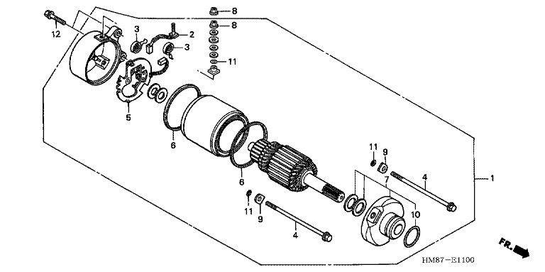 STARTING MOTOR (TRX250TM6/7,TRX250TE6/7)
