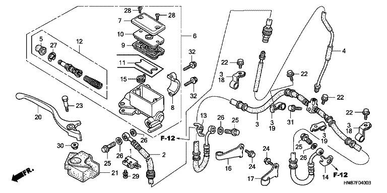 FR. BRAKE MASTER CYLINDER