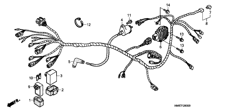 WIRE HARNESS (TRX250TM)