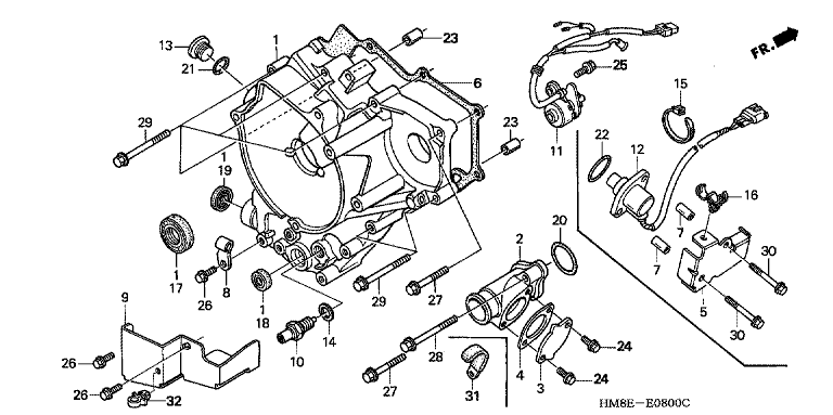 REAR CRANKCASE COVER