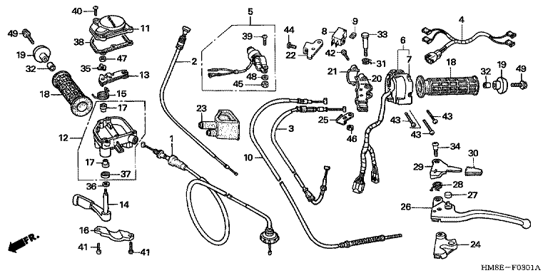 HANDLE LEVER/SWITCH/CABLE ('05)