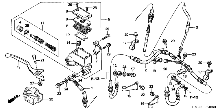 FR. BRAKE MASTER CYLINDER