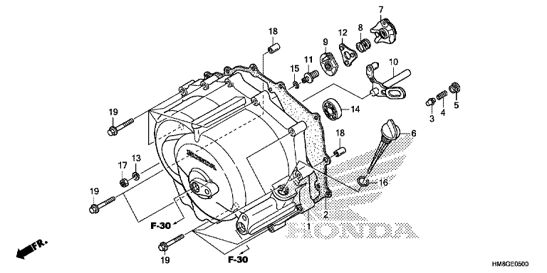 FRONT CRANKCASE COVER (TRX250TM)