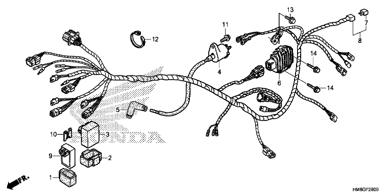 WIRE HARNESS (TRX250TM)