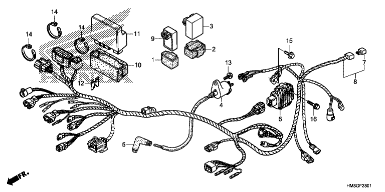 WIRE HARNESS (TRX250TE)