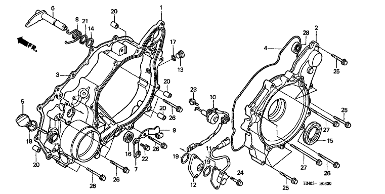 REAR CRANKCASE COVER