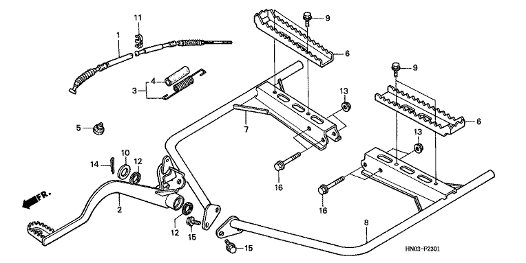 FOOTPEG/FOOTREST (ES)