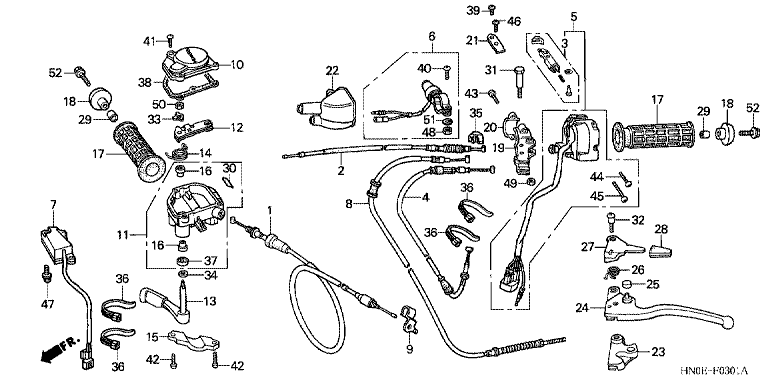 HANDLE LEVER/SWITCH/CABLE (TRX450FM)