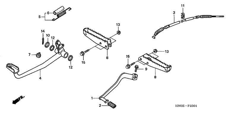 FOOTPEG/FOOTREST (TRX450FM)
