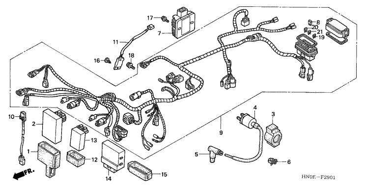 WIRE HARNESS (TRX450FM)