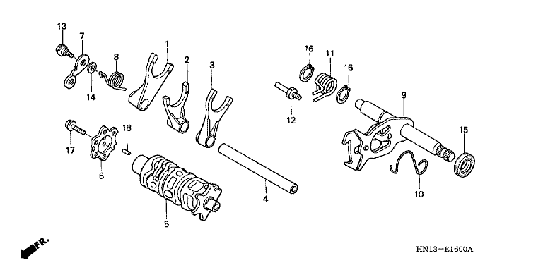 SHIFT DRUM/SHIFT FORK (TRX400EXX-4)
