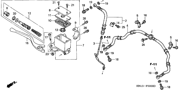 FR. BRAKE MASTER CYLINDER (TRX400EXX-4)
