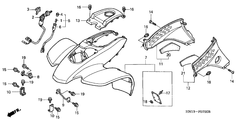 FRONT FENDER (TRX400EXX-4)