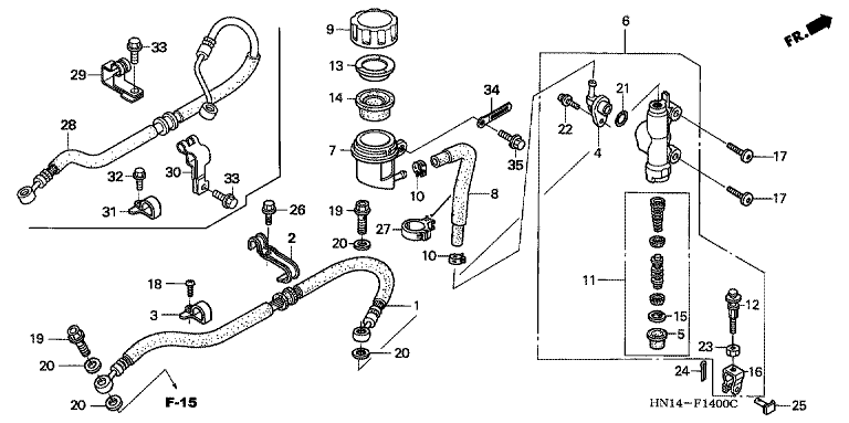 RR. BRAKE MASTER CYLINDER