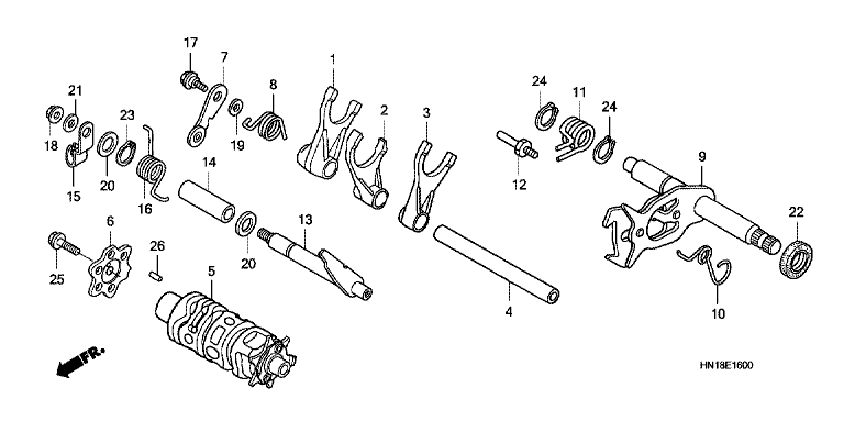 SHIFT DRUM/SHIFT FORK